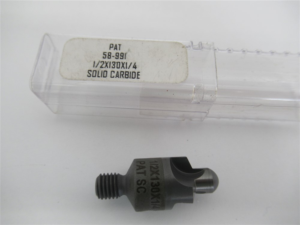 Pat 58-991 , 1/2" x 130° x 1/4" Soild Carbide Stop Countersink