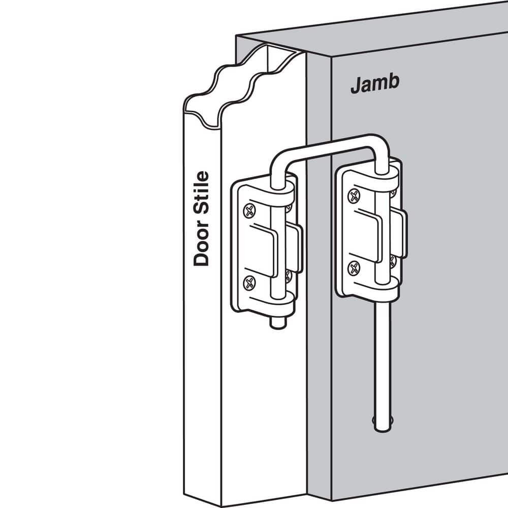 Prime-Line Sliding Door Loop Lock - Nickel Plated