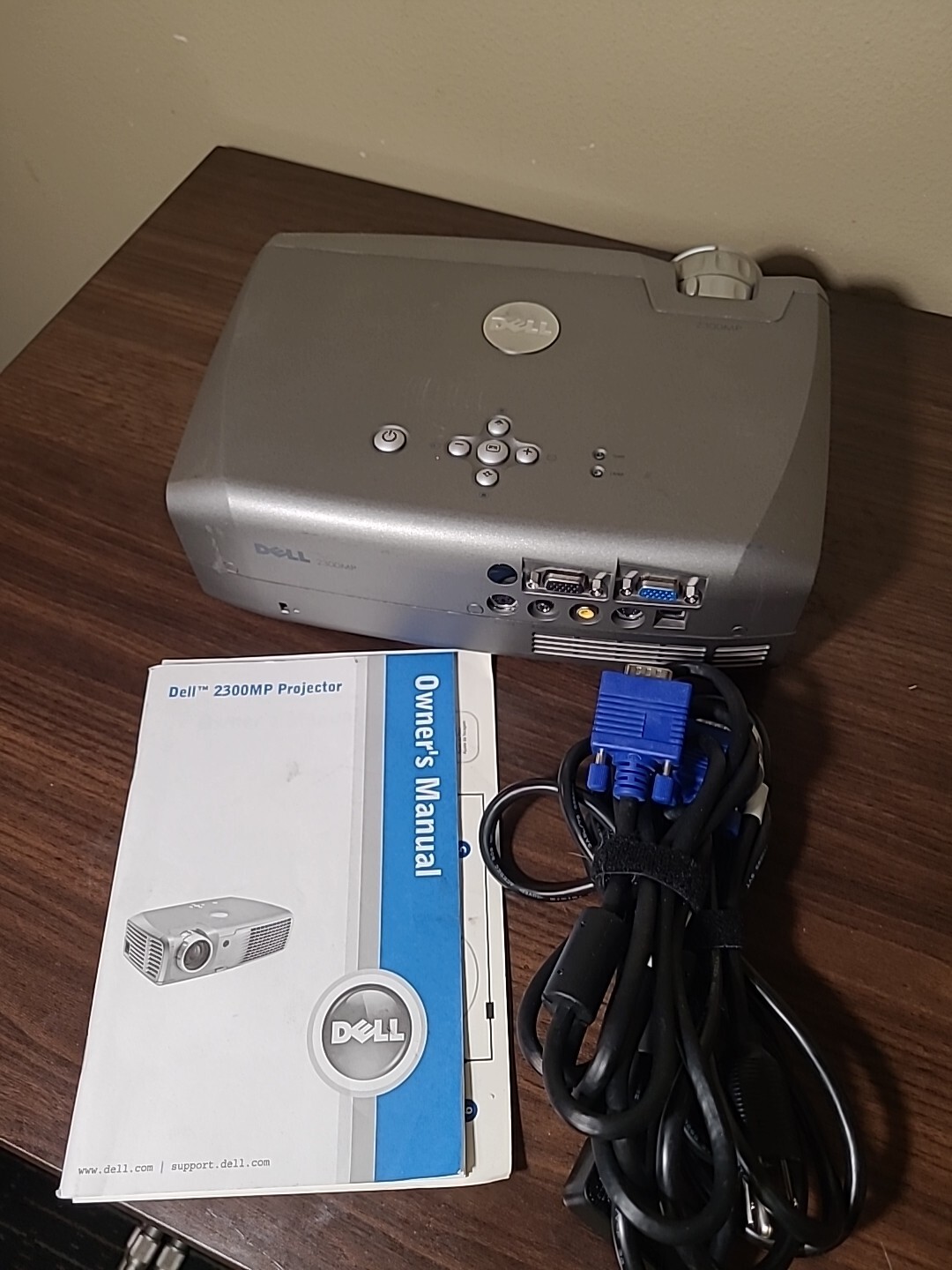 Dell 2300MP Projector, Manual, Cords - Tested Working
