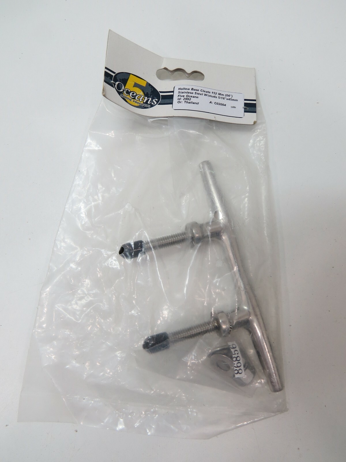 5 INCH NEW 5 OCEANS STAINLESS STEEL CLEAT W/ STUDS BOAT DOCK (D2B605A)