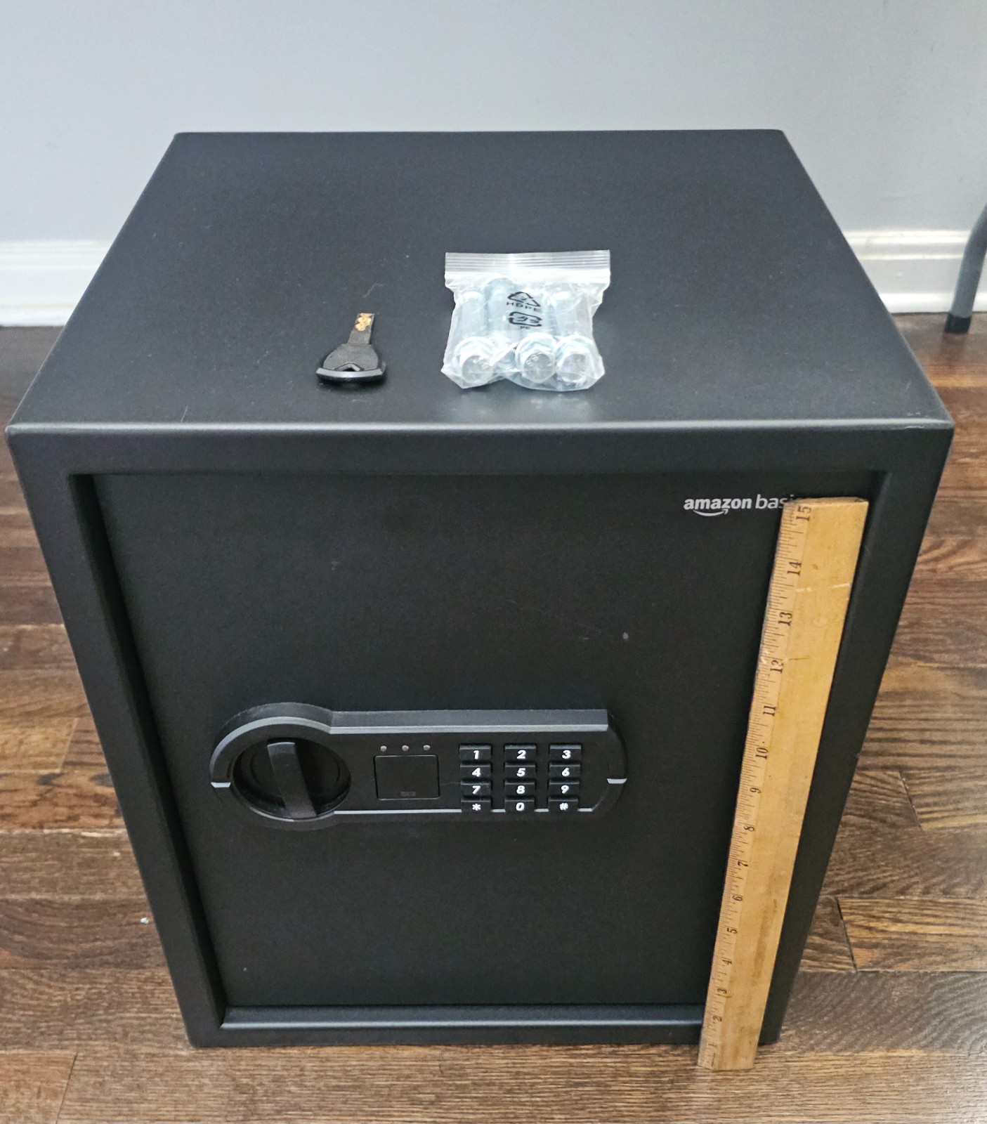 Amazon Basics Steel Home Security Safe with Electronic Keypad Programmable