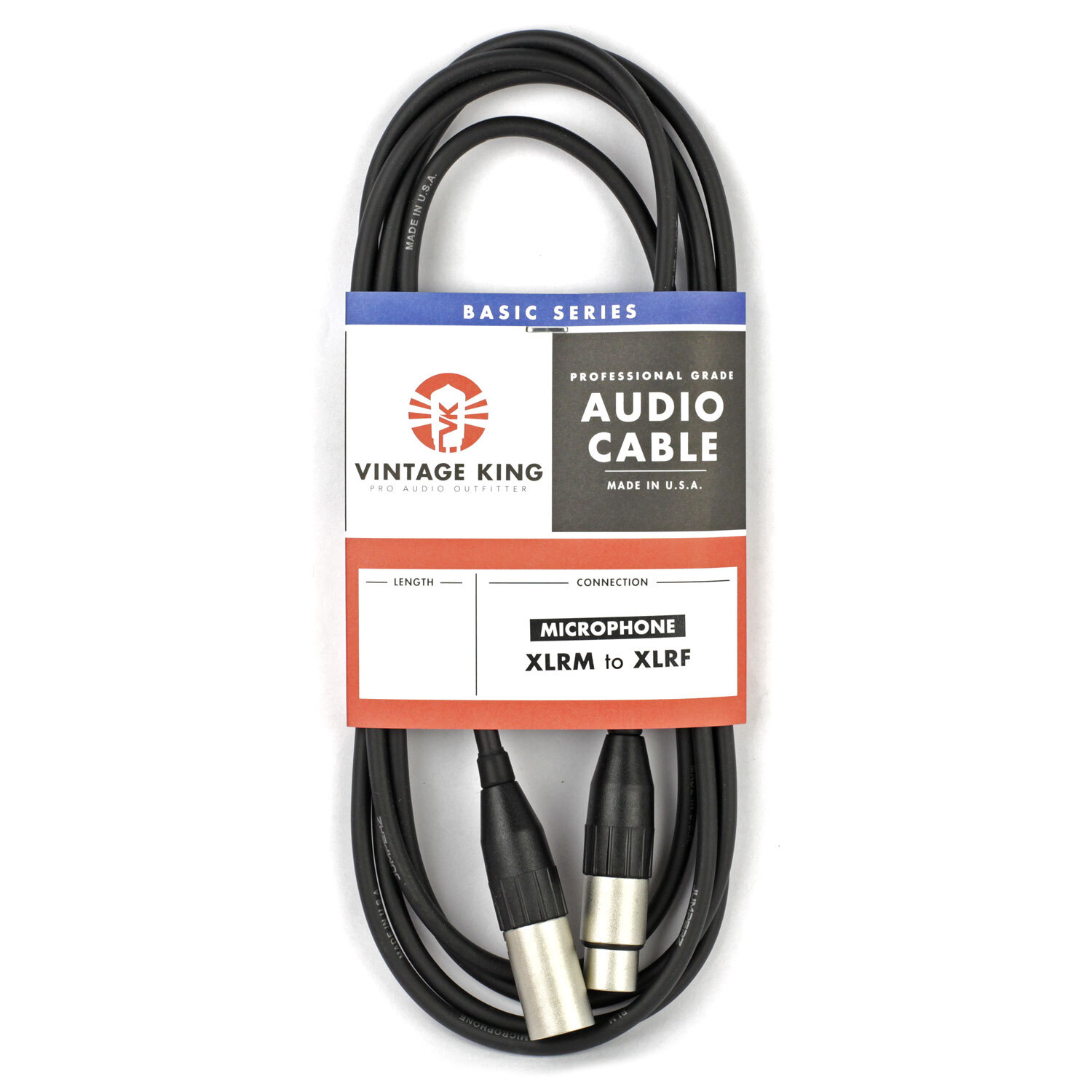 Vintage King Basic Series Microphone Cable - 1.5'