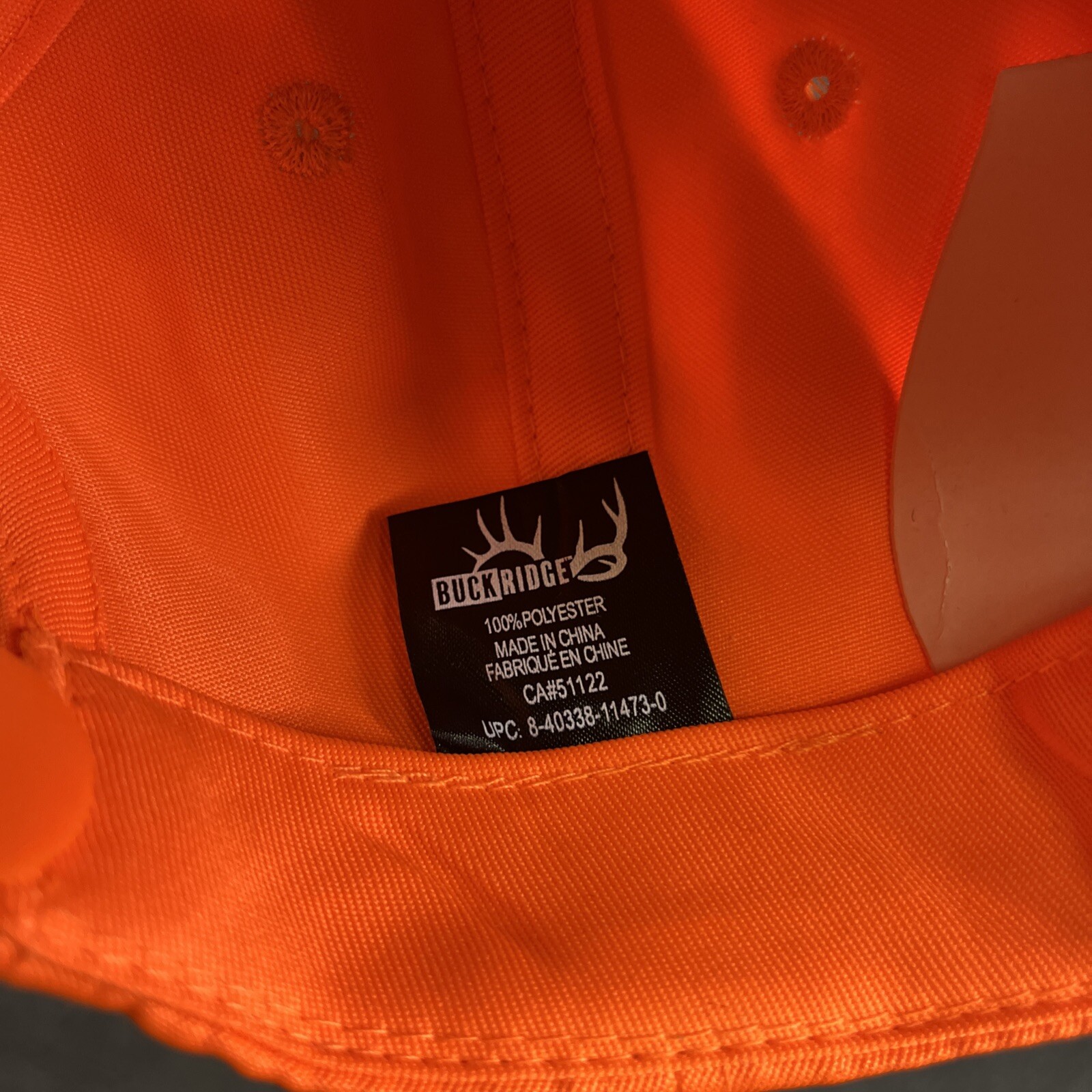 Buck Ridge Youth Blaze Orange SnapBack Cap NWOT