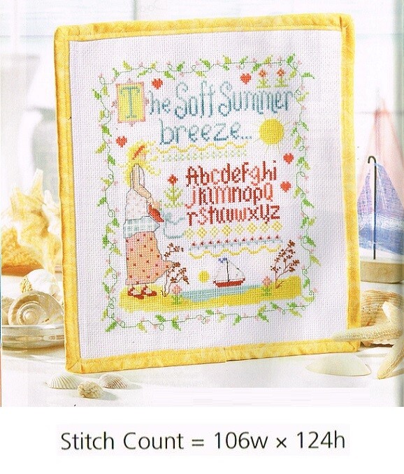 THE SOFT SUMMER BREEZE    -  CROSS STITCH PATTERN  ONLY GU - VEE