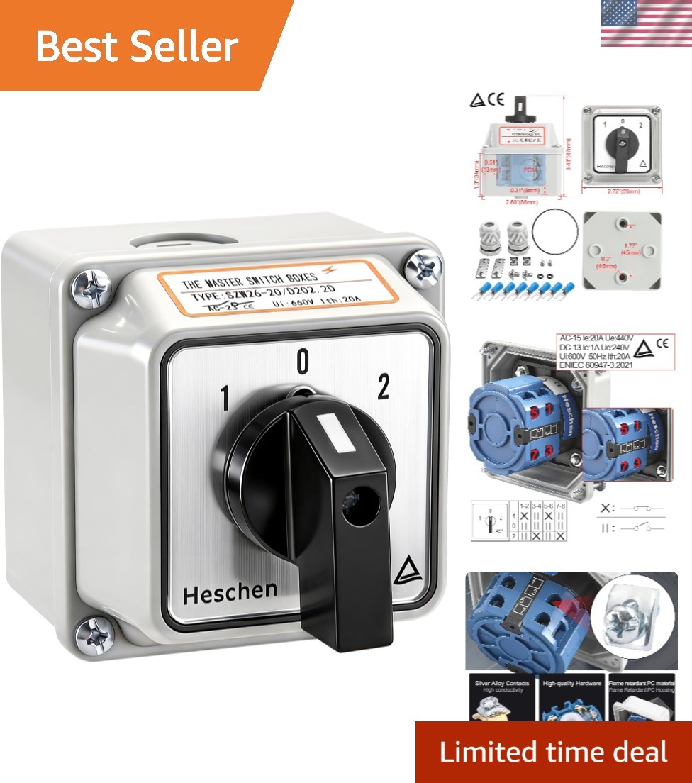 Universal Rotary Changeover Switch --W with Wider Master Switch Exterior Box ...