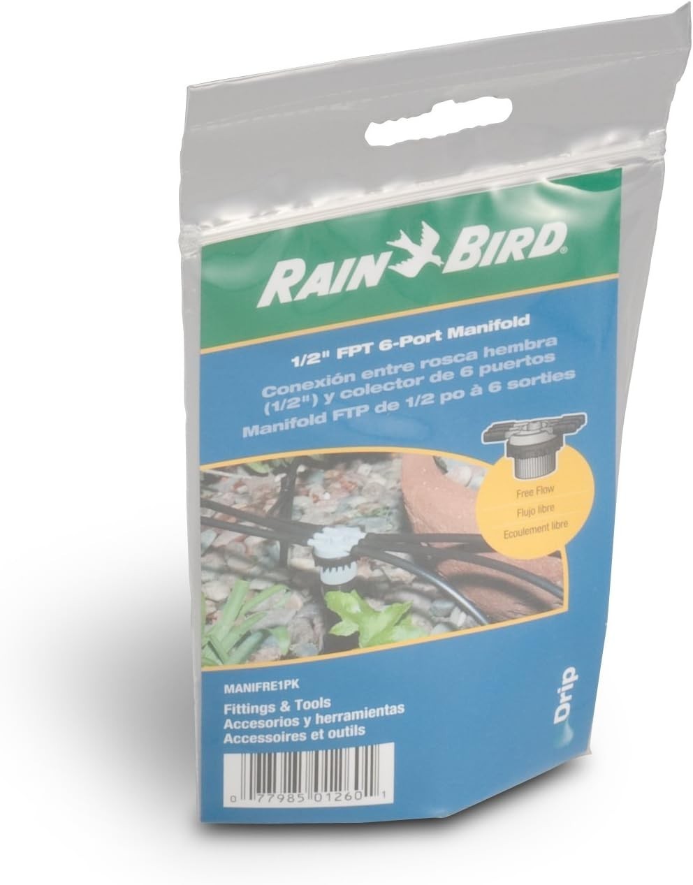 Durable 6-Port Unregulated Free Flow Manifold for Effective Drip Irrigation