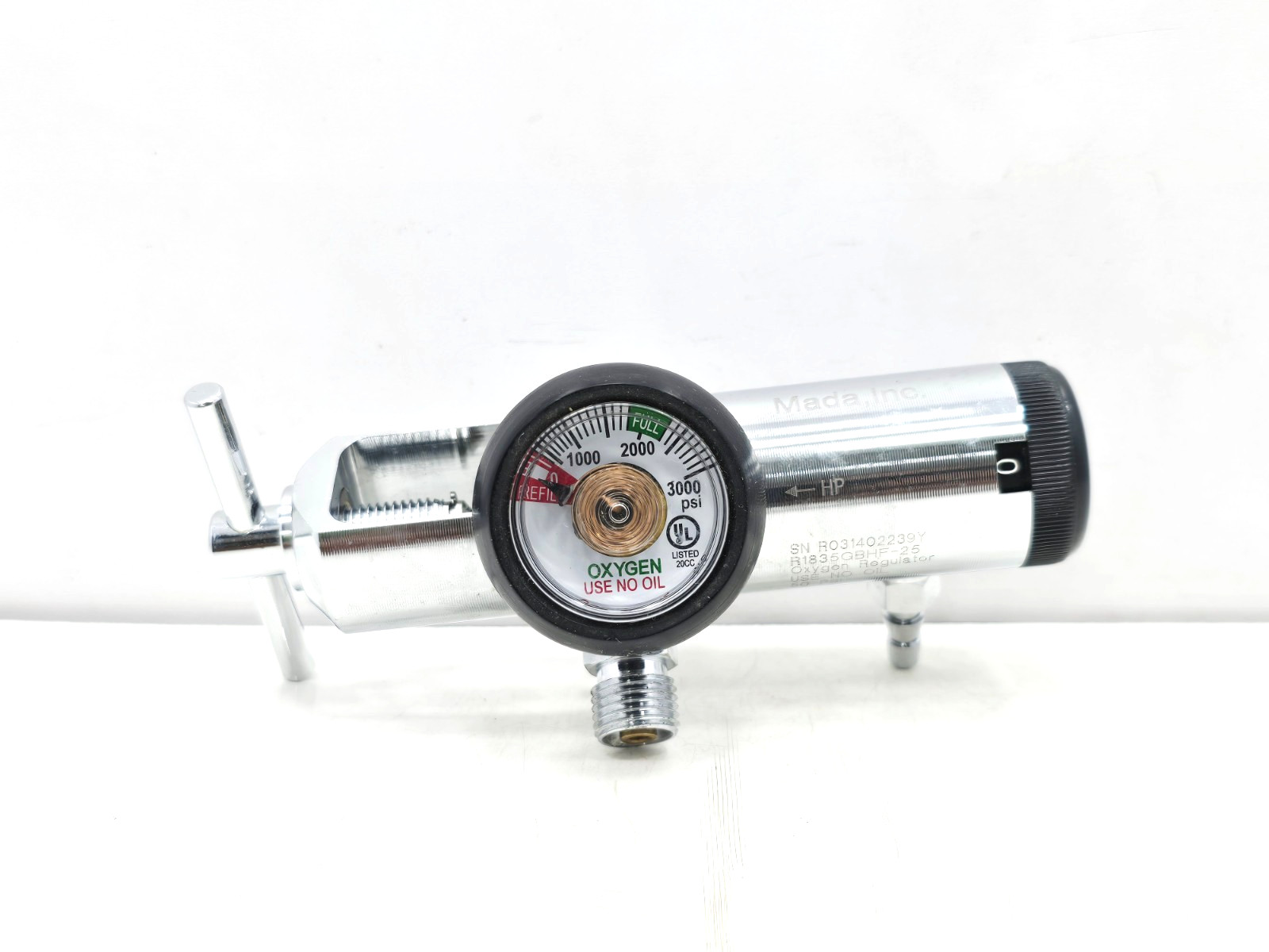 R1835GBHF-25 MADA INC. OXYGEN REGULATOR R1835GBHF25  ( 50 PSI )