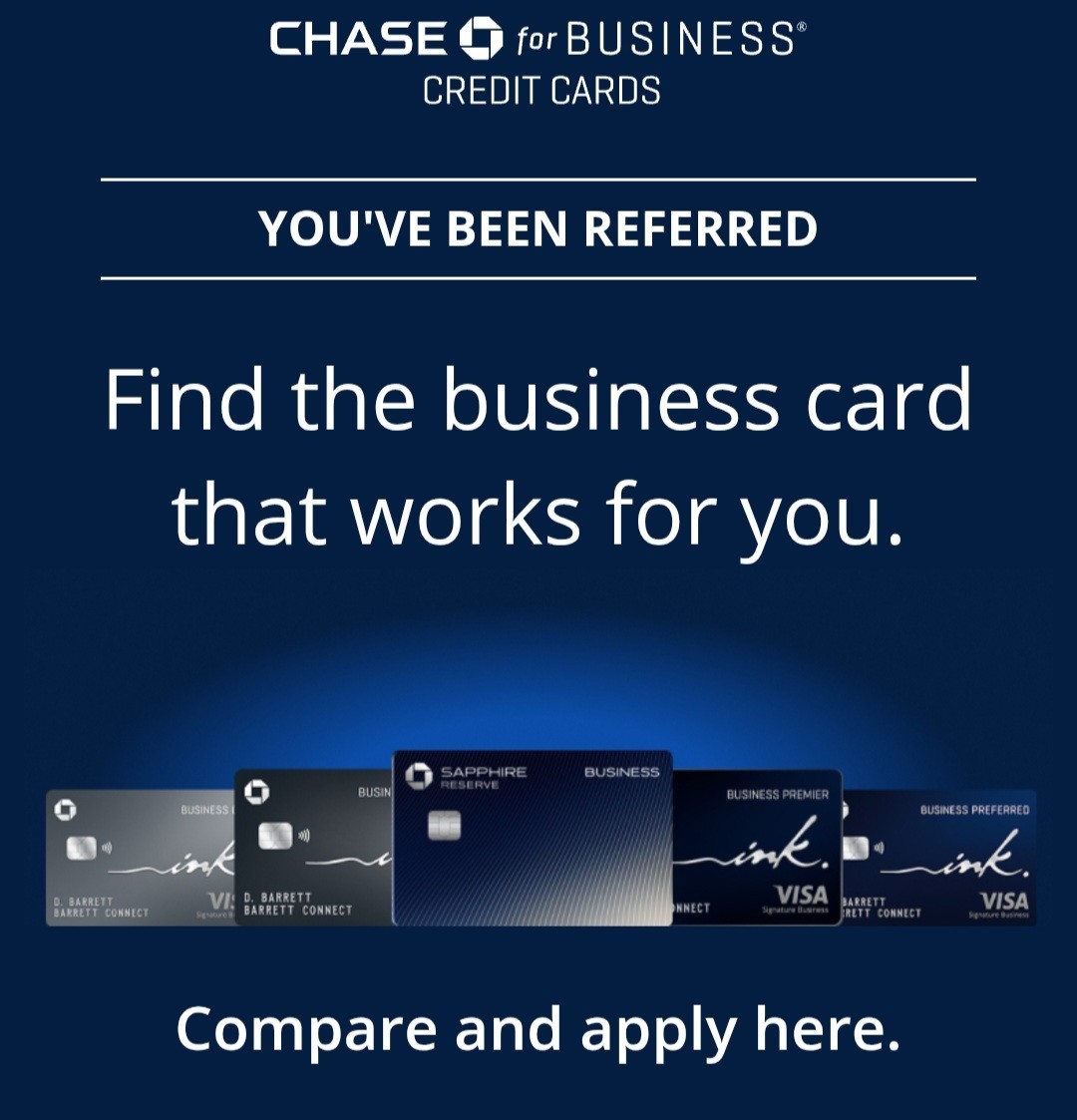 Chase Business Card Referral Plus Extra $161 From Me! Chase Ink All Time High!