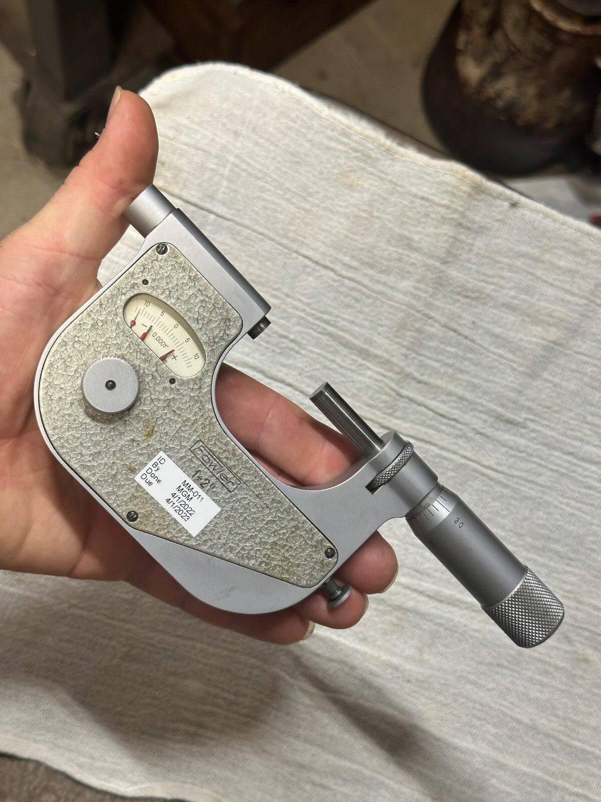 FOWLER / VIS 0-1” .0001” INDICATING MICROMETER COMPARATOR Machinist Tool Maker