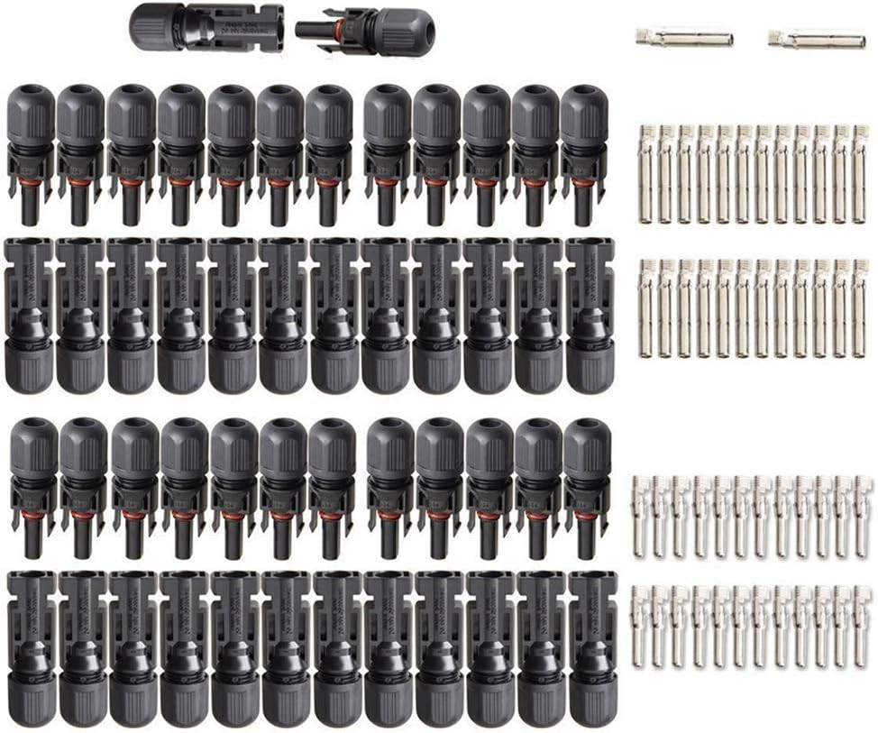 25Pairs / 50PCS Solar Connectors - Male & Female IP67 Waterproof Connector (25 P