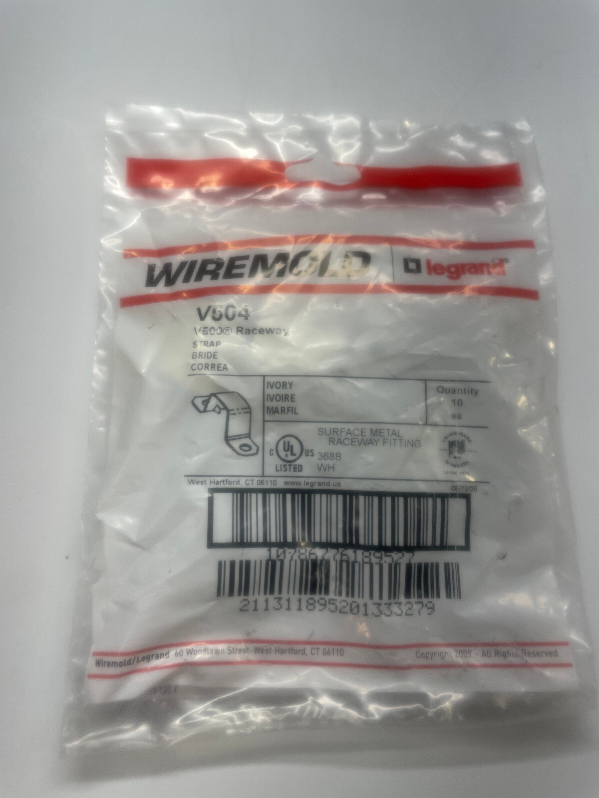 500 Mounting Strap One- or Two-Hole Fitting V504 10pcs