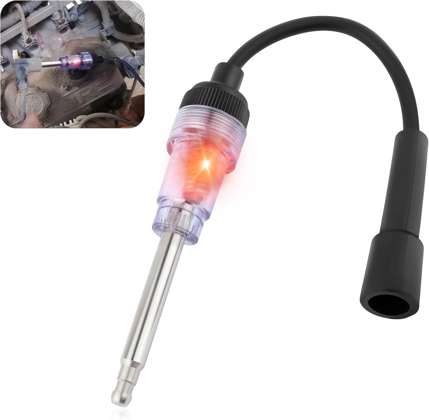 Spark Plug Tester with Indicator Lights,Spark Tester Small Engine for Check Igni