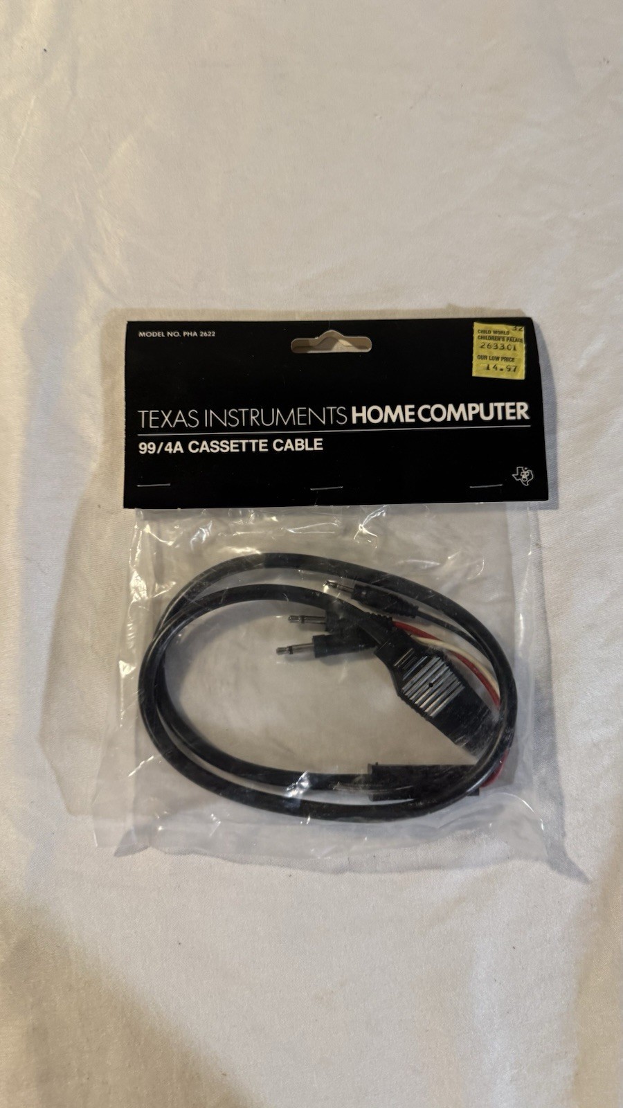 BRAND NEW NOS TI-99 Texas Instruments 99/4A Cassette Cable