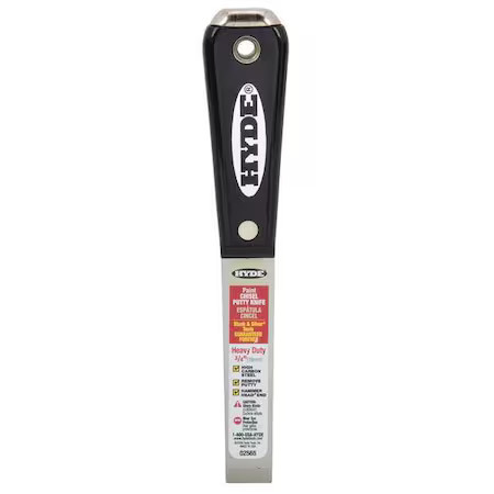 Hyde 02565 Putty Knife, Straight, Carbon Steel, 3/4"W