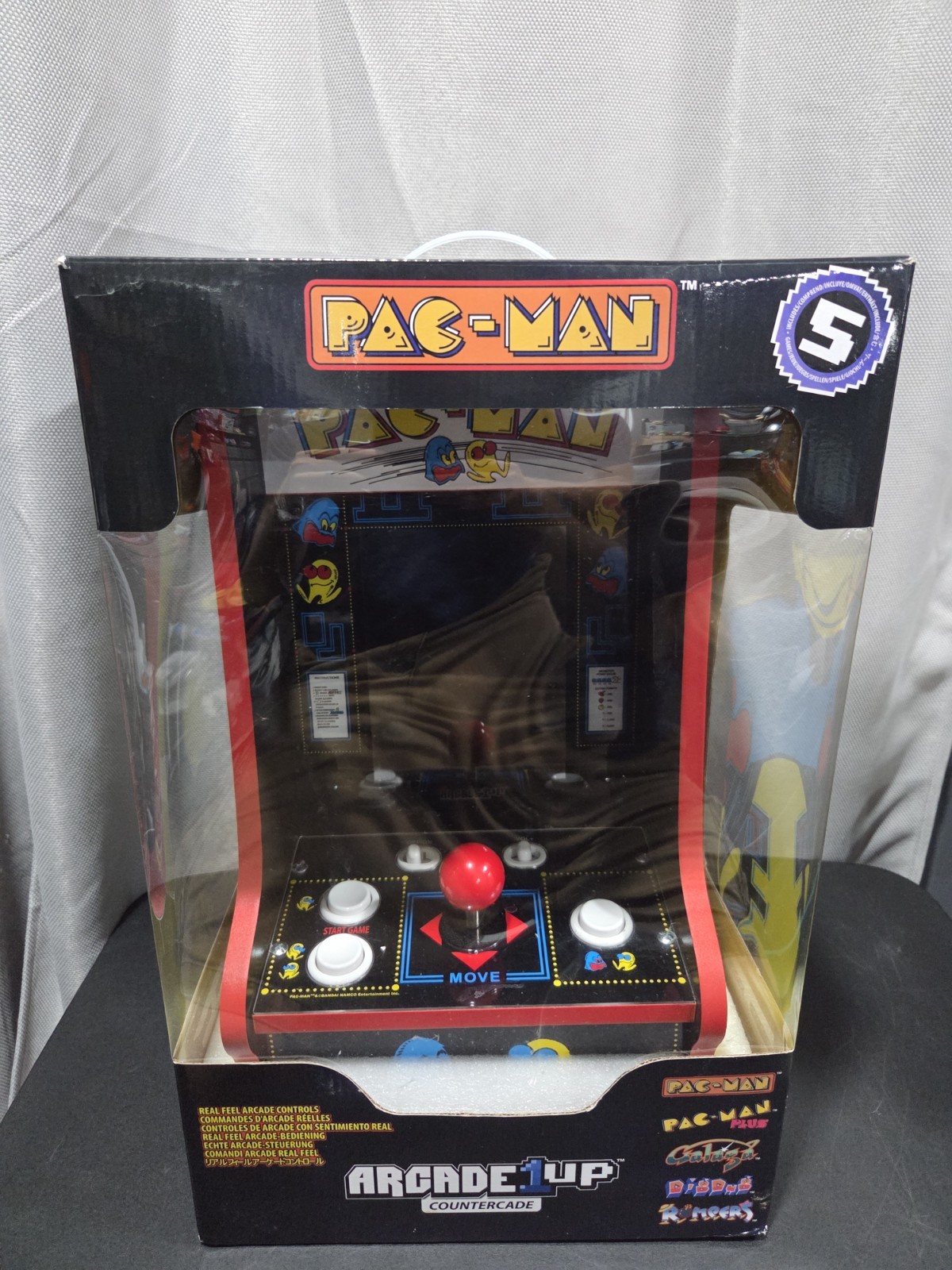 Arcade1Up Pac-Man Countertop Arcade Machine Tested & Working CIB Complete In Box