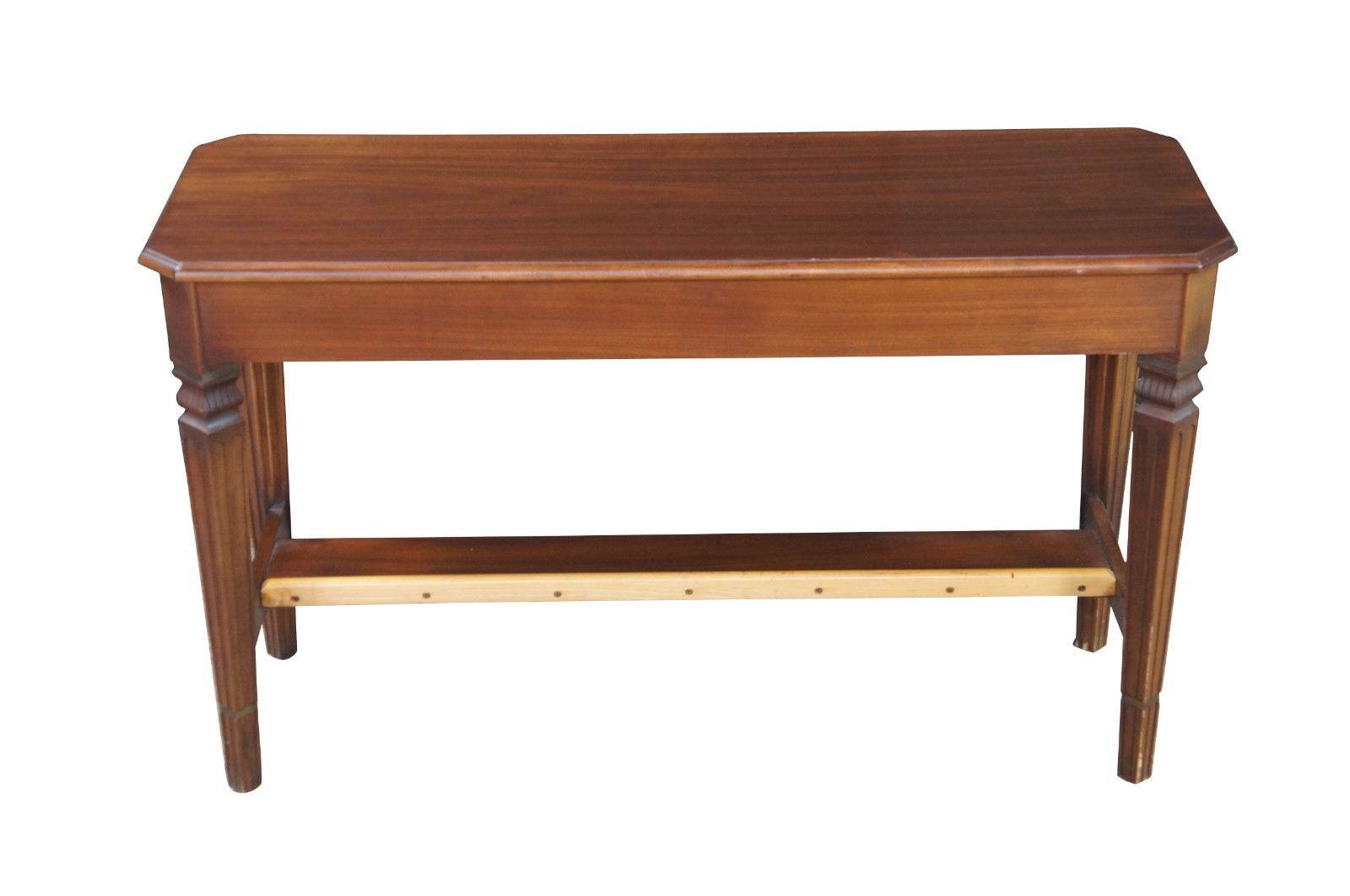 Mid Century Italian Provincial Walnut Piano Organ Foyer Bench Seat Music Storage