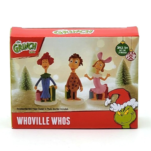 * WHOVILLE WHOS 3 PIECE SET GRINCH VILLAGE * NEW! IN BOX   Seuss FAST SHIP! 56