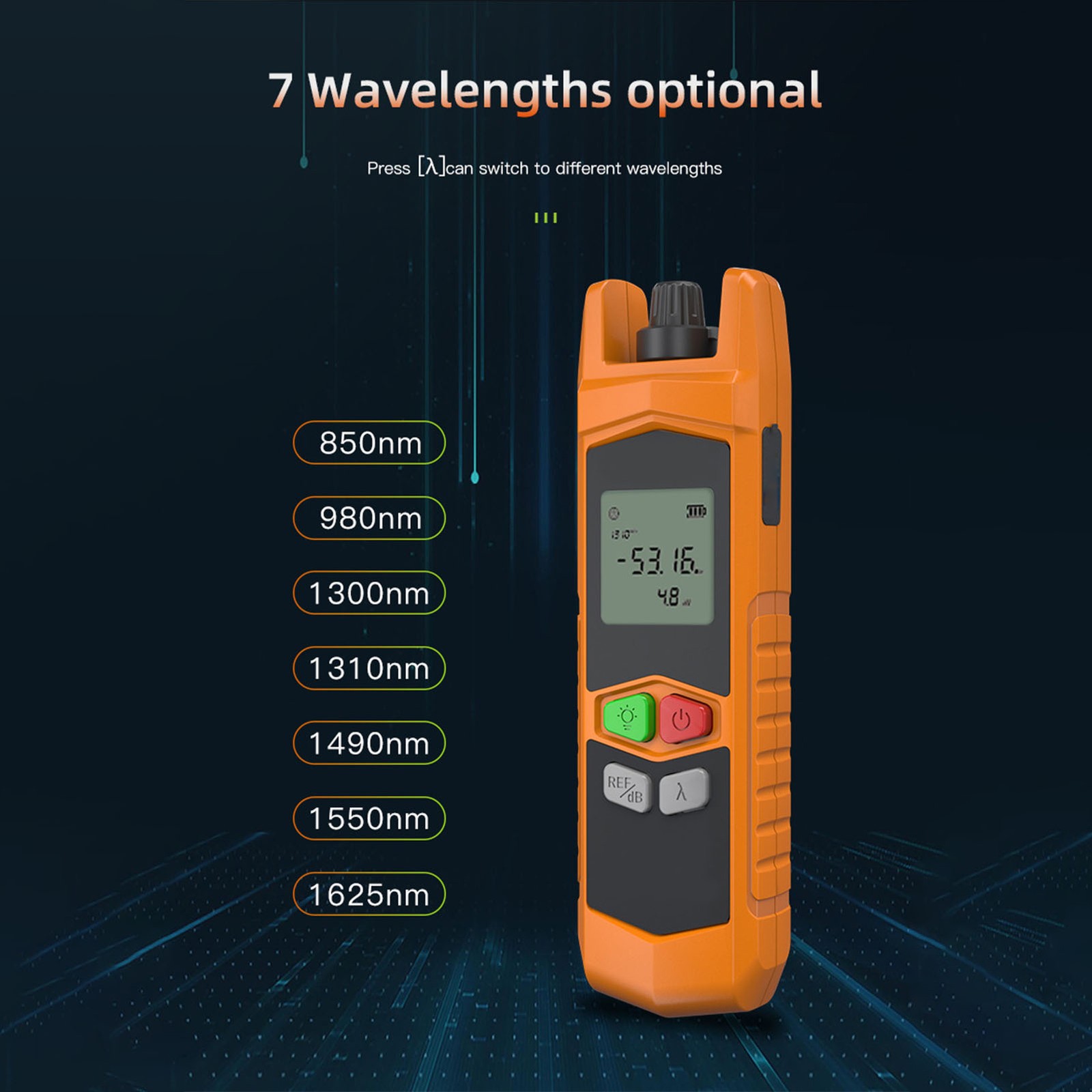Fiber Optic Cable Tester 2.5mm Universal 0.01dB 800 To 1700nm High Accuracy OMJU