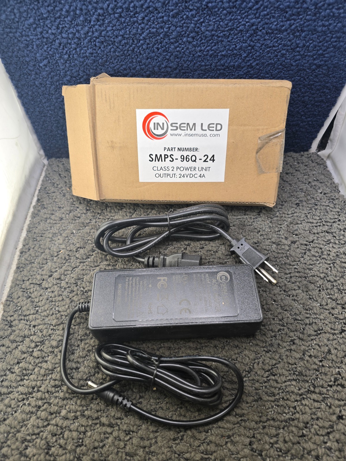 INSEM SMPS-96Q-24: CLASS 2 POWER UNIT 24 VDC 4A OUTPUT