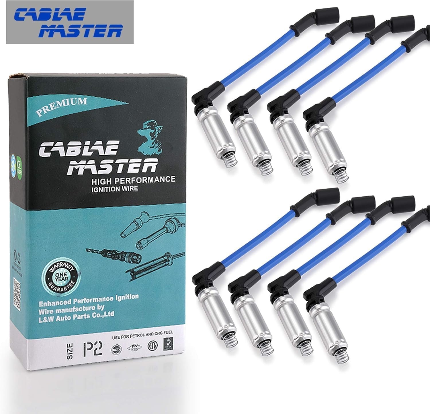 10.2mm High Performance Racing Performance Spark Plug Wires Compatible With C...