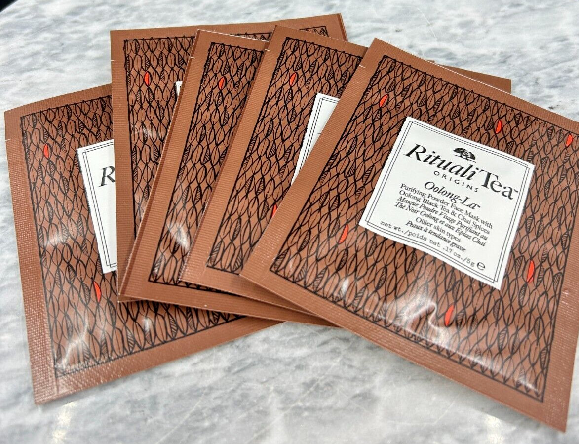 ORIGINS Rituali Tea Oolong-La Purifying Powder Face Mask  0.17 oz/5g (LOT OF 5)