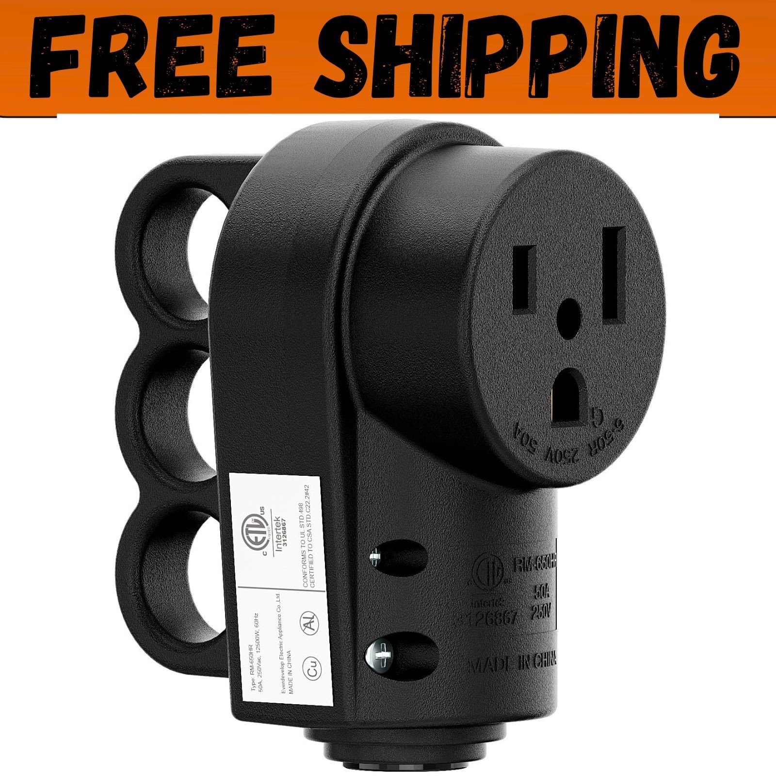 Nema 6-50R 50Amp 250V Female Welder Receptacle, 50A 250V Welder 3-Prong Female,
