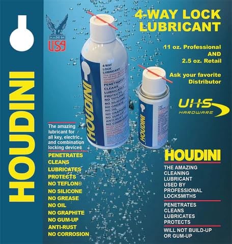 Lock Lube Professional Lock Lubricant Spray, 11 oz - Greaseless, Graphite-Fre...