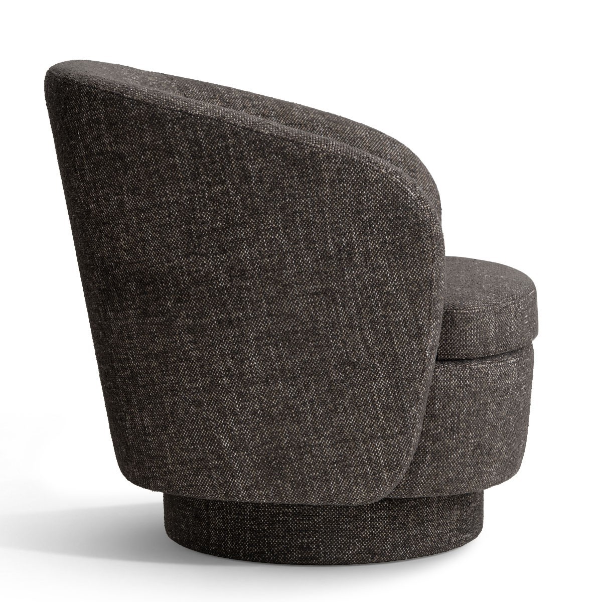 2x Modern Linen 360 Swivel Barrel Accent Chair W/ Backrest Upholstered Armchairs