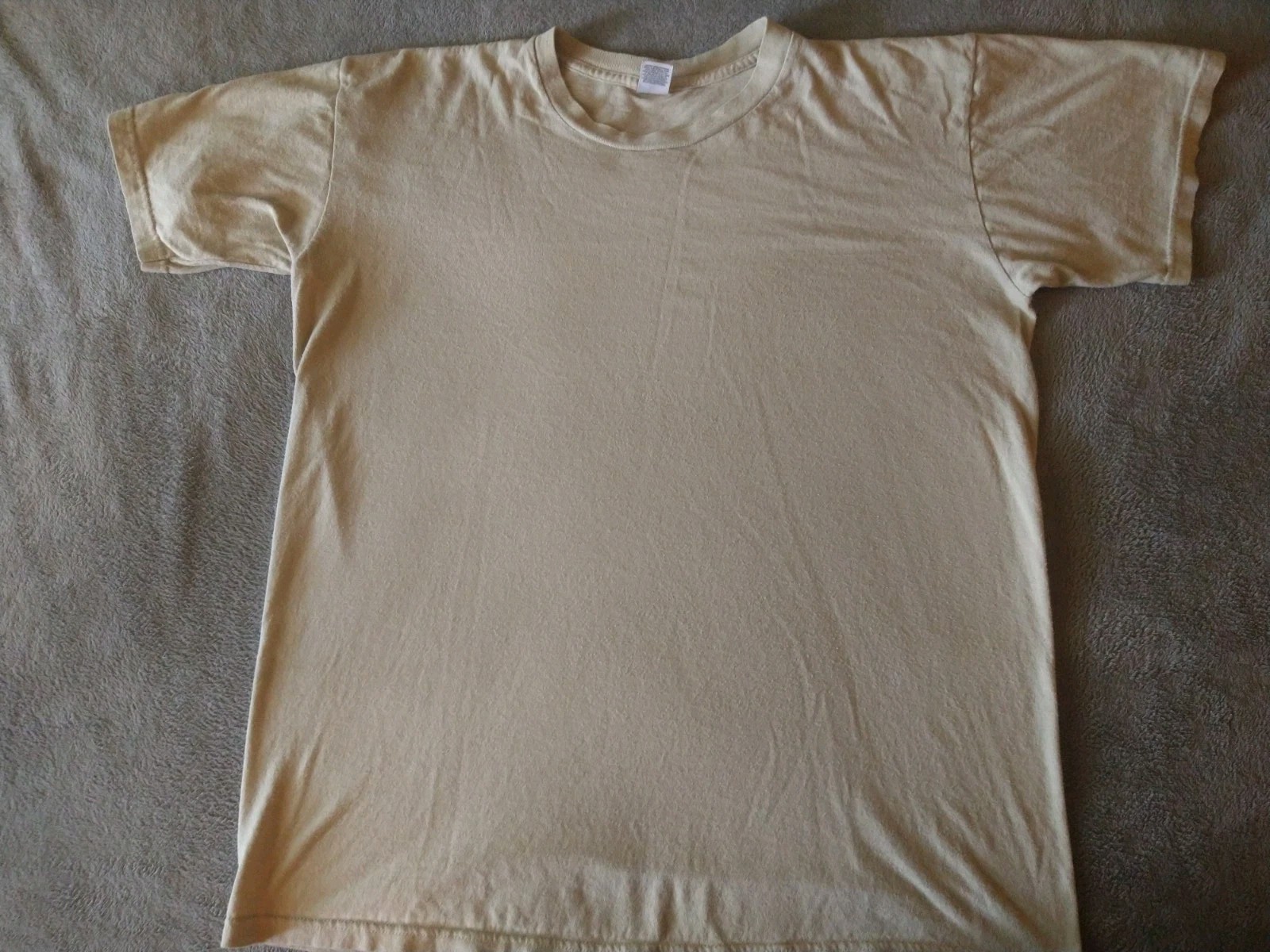 Jensen Shirt Men's Large Biege US Military DSCP BY Army Marines Navy Fitness T