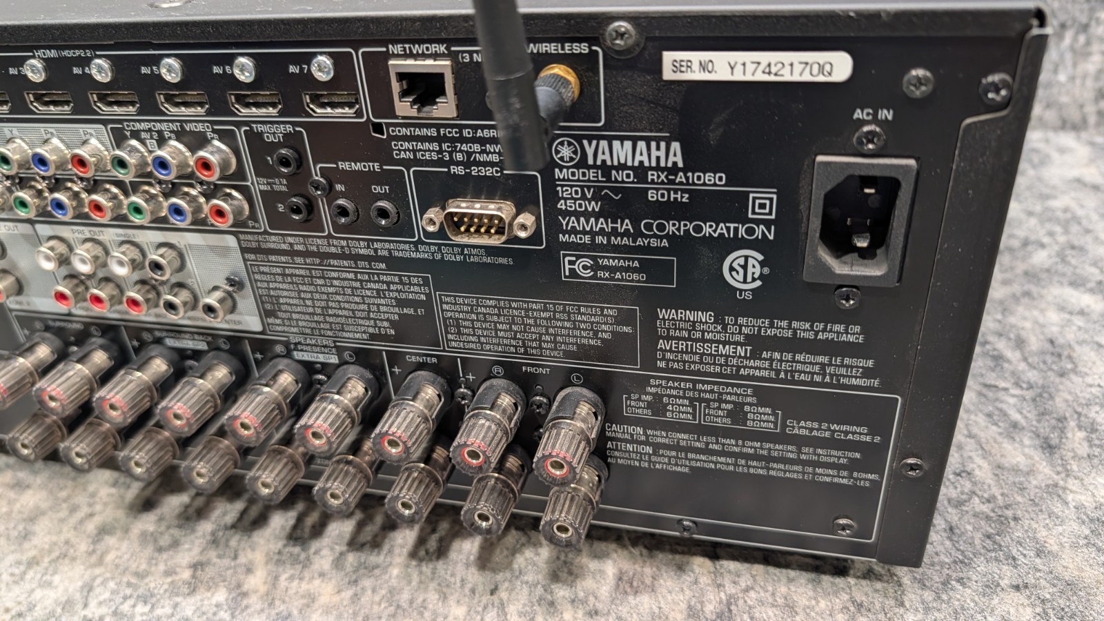 Yamaha AVENTAGE RX-A1060 Receiver Bundle W/ Remote