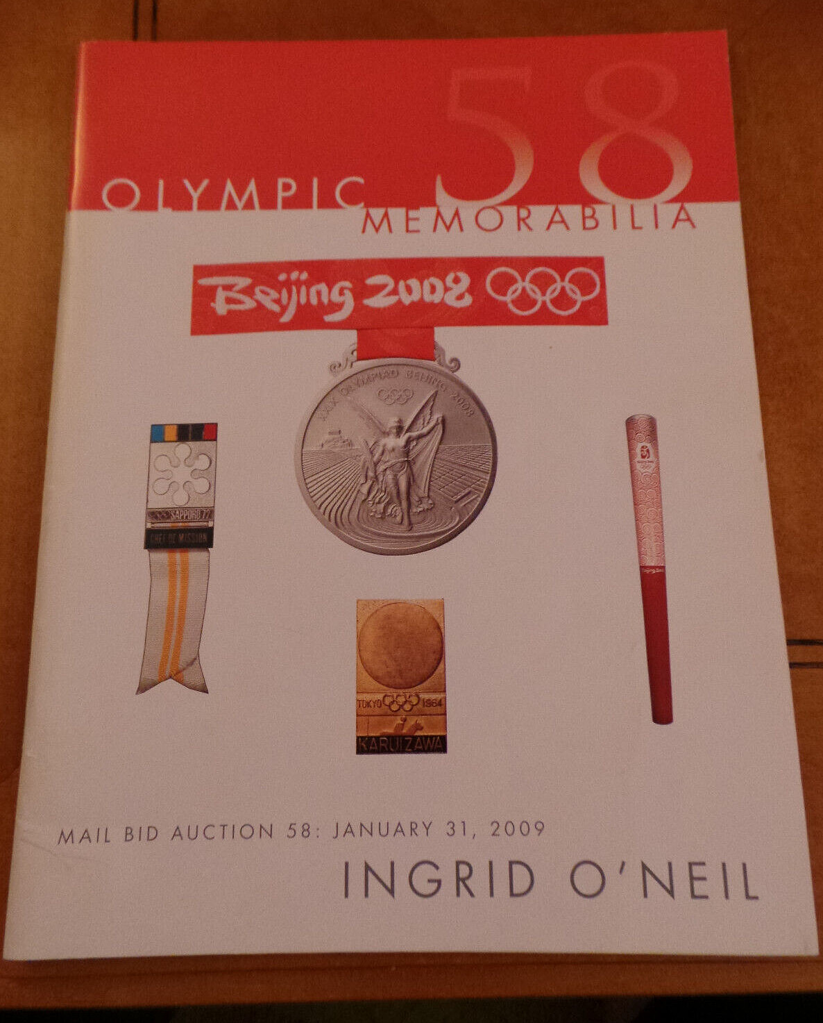 Ingrid O'Neil Olympic Memorabilia Auction Catalog January 2009 Non-US # 58 NF