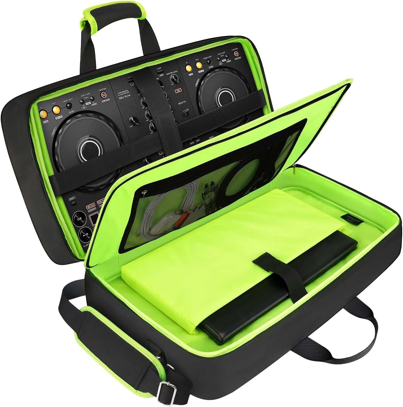 DJ Controller Case for DDJ / DJ 400/ DDJ , Padded DJ Controller Bag with 5 Po...