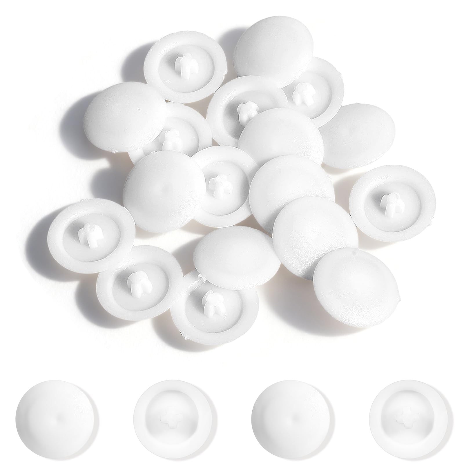 150 Pcs Waterproof White Screw Cap Covers for 7-8mm Self Tapping Screws