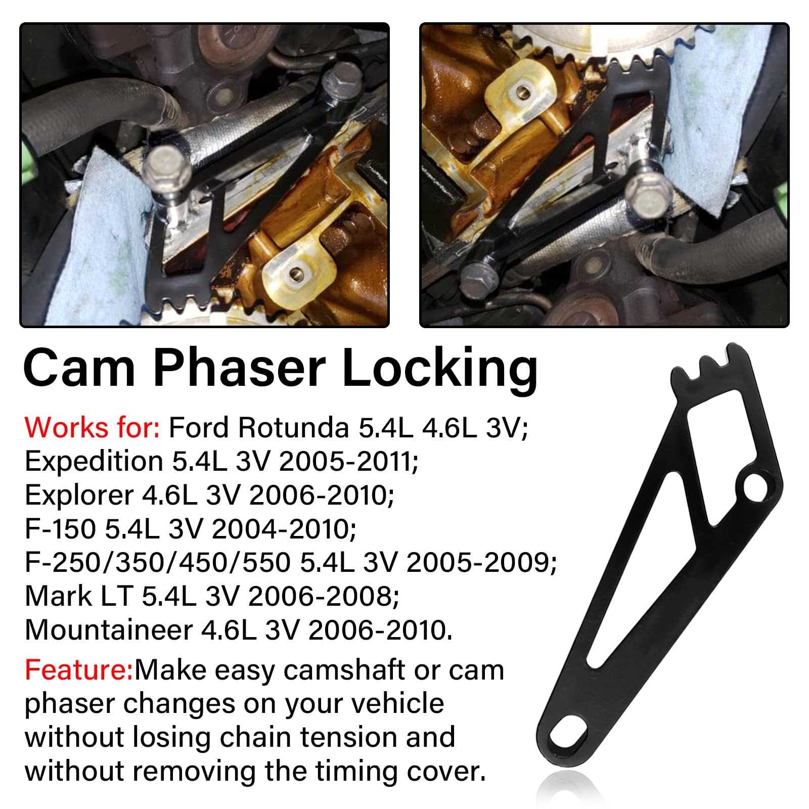 TESHITVLOG Engine Timing Repair Kit, Cam Phaser Holding Tool & Set 3, 3