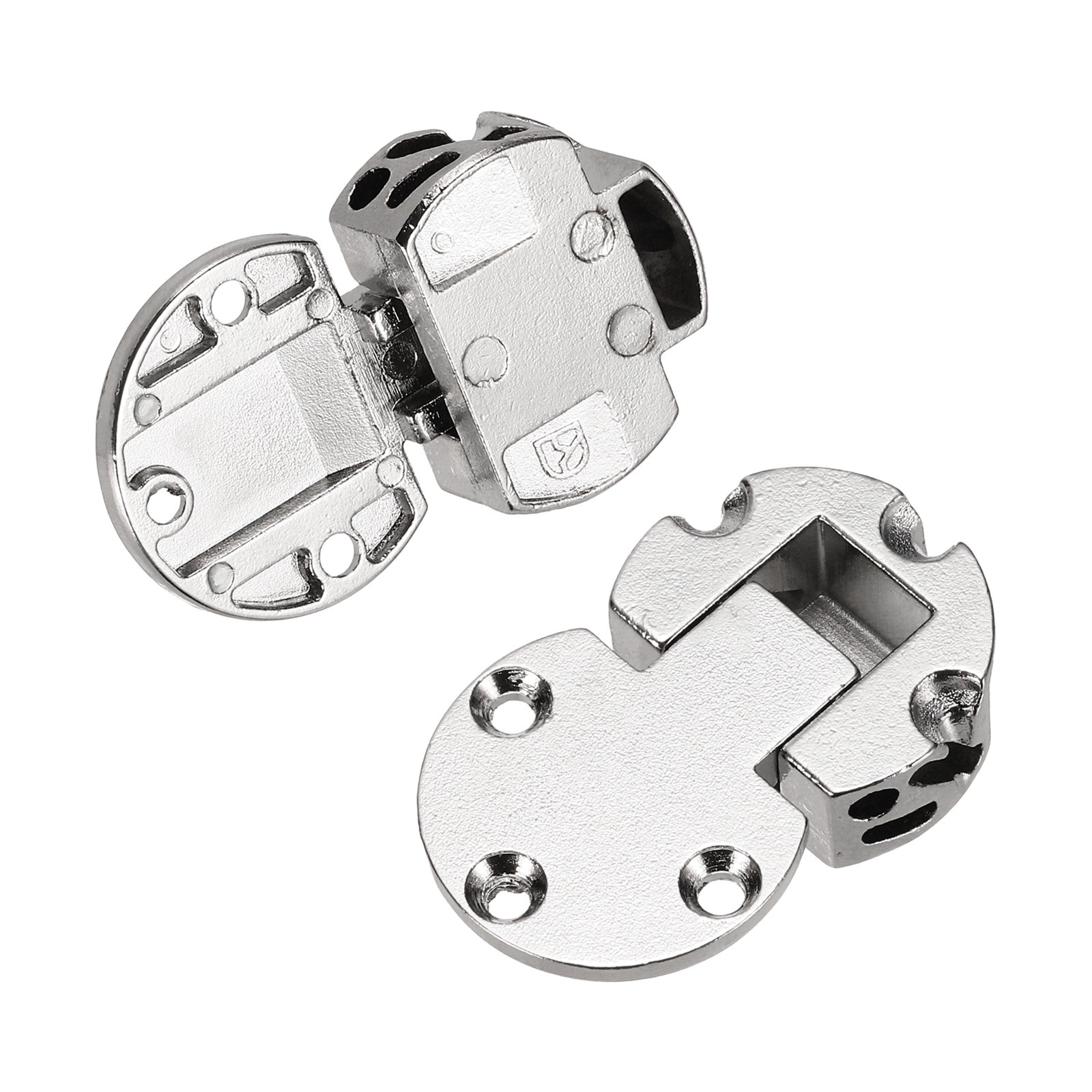 2Pcs 90 Degree Hidden Flap Hinges, 1.93" x 1.18" Concealed Hinge, Silver