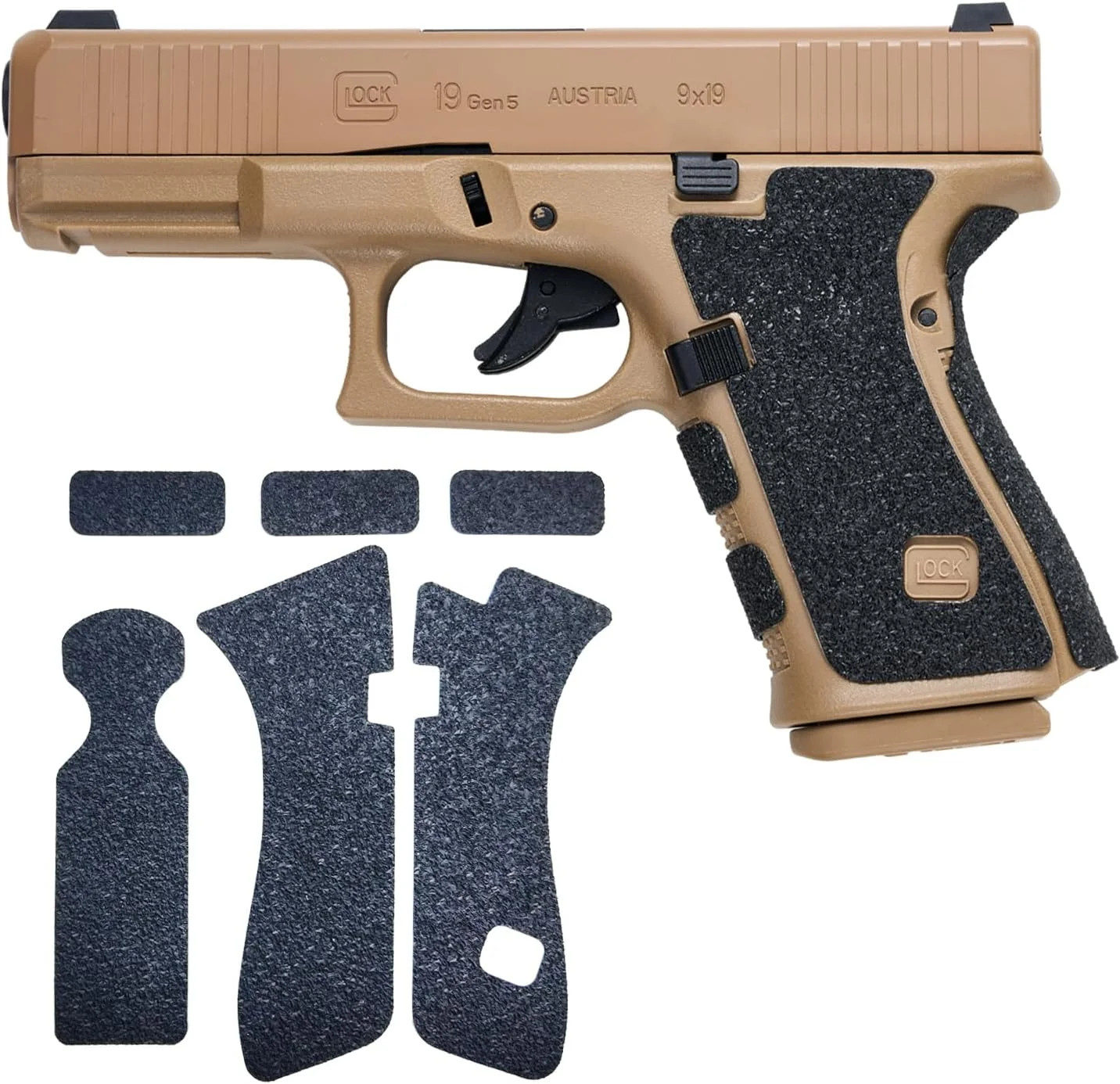 Tactical Gun Grip Skins Wrap Tape for Glock 19 19x 43x 48 G43X G48 Mos Hellcat p