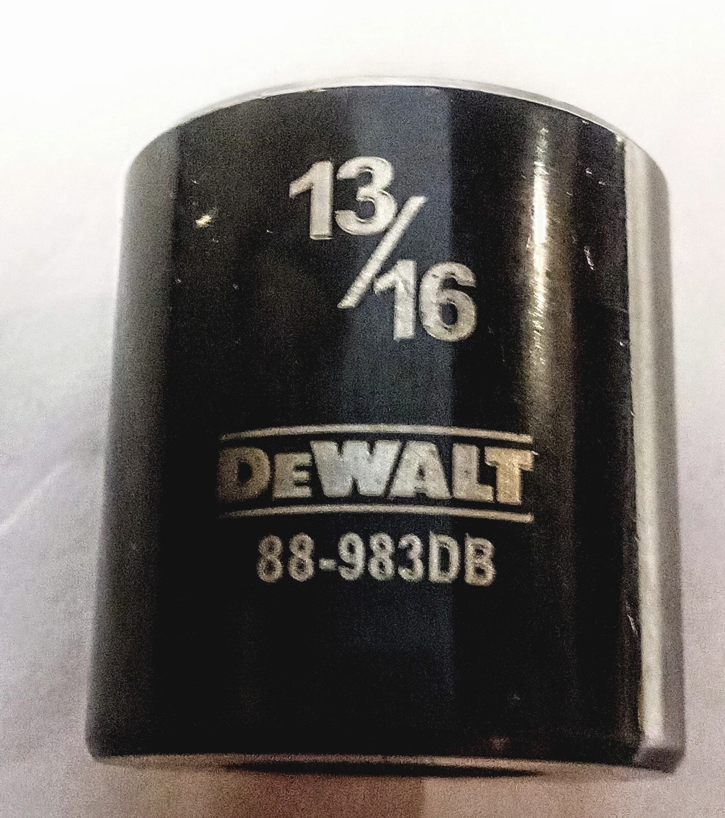 DeWalt 13/16" x 3/8 " Dr Black Chrome  Socket - 88-983DB - 6 Pt Free Shipping