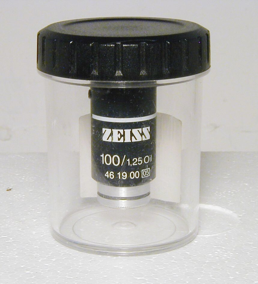 Zeiss Microscope Objective, Achromat 100x, brand new! NOS Free Ship!