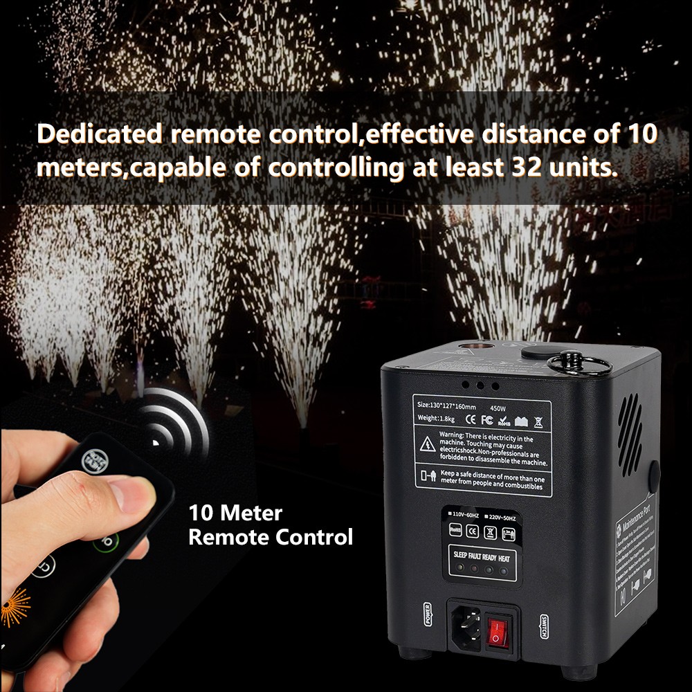 Mini Cold Spark Machine Firework Machine DJ Wedding Stage Effect Remote 1-3M