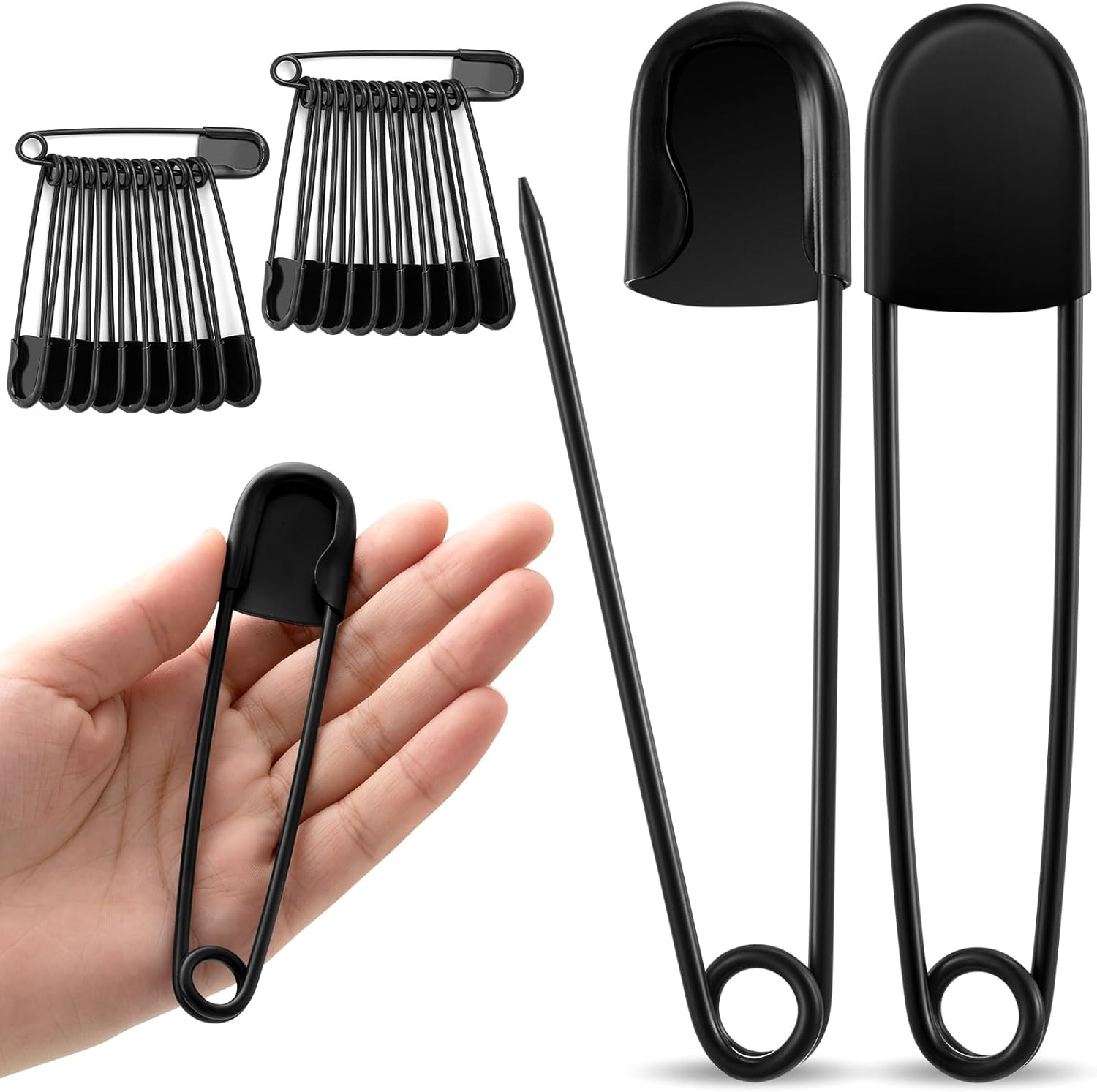 20 Pcs Large Safety Pins 5 Inch Jumbo Stainless Steel Safety Pins Heavy Duty Hug