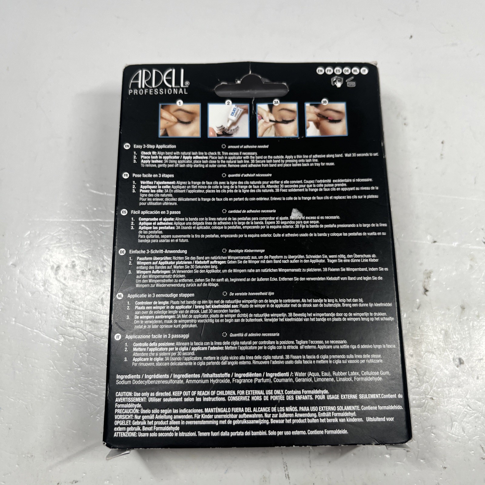 ARDELL-DELUXE PACK- 2 PAIR LASHES-ADHESIVE & LASH APPLICATOR-110 BLACK-NEW!
