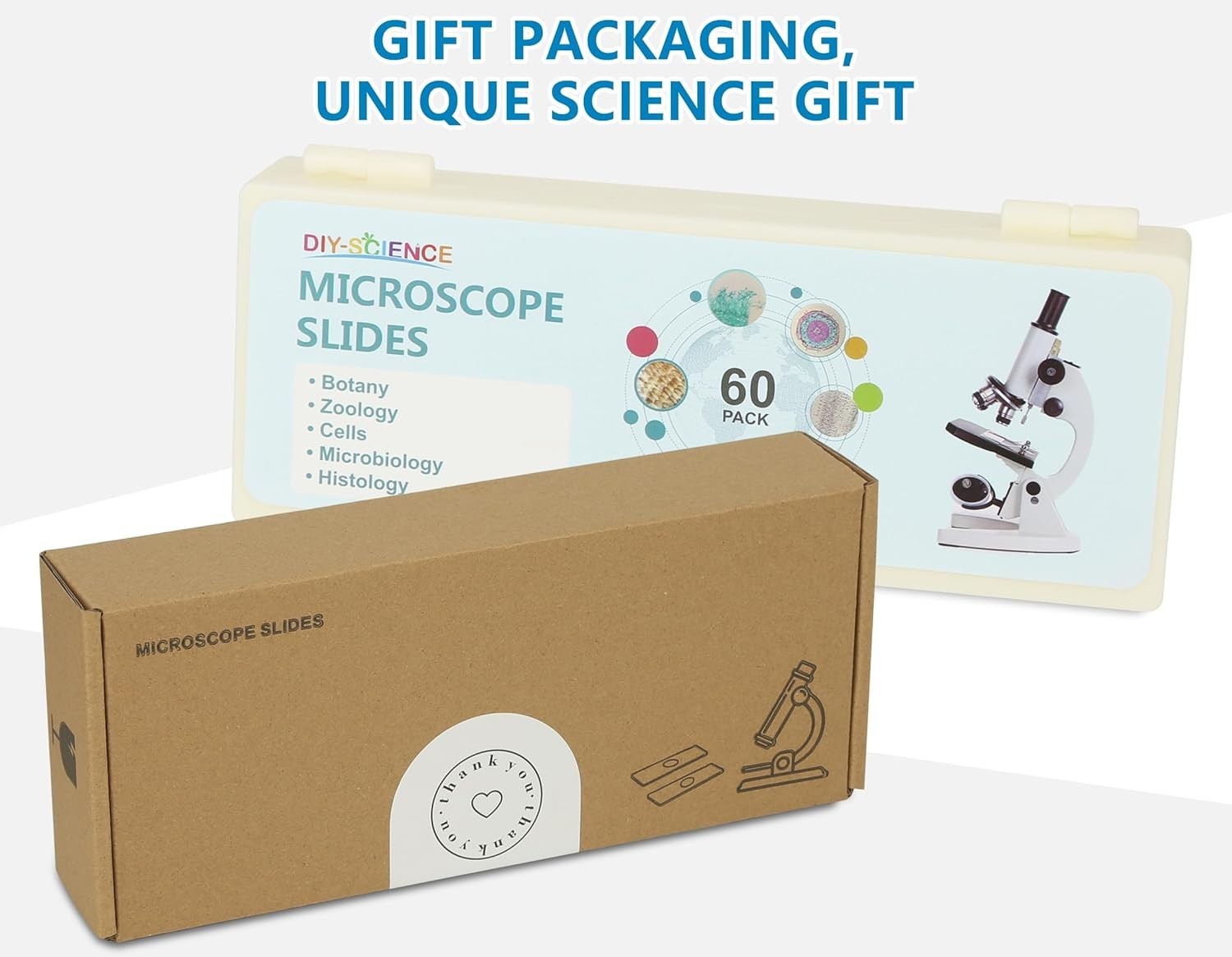 Diverse 60-Piece Microscope Slides Set for Kids - Perfect for Science Learning
