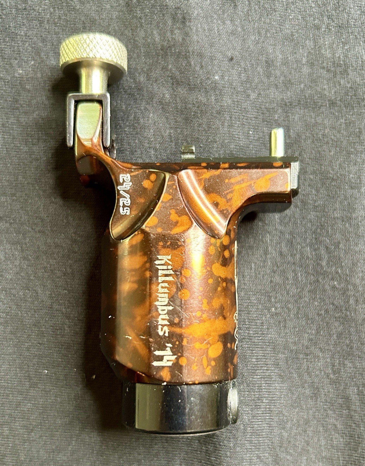 Signed Numbered NeoTat Killumbus '14 Trophy Rotary Tattoo Machine Brown Orange
