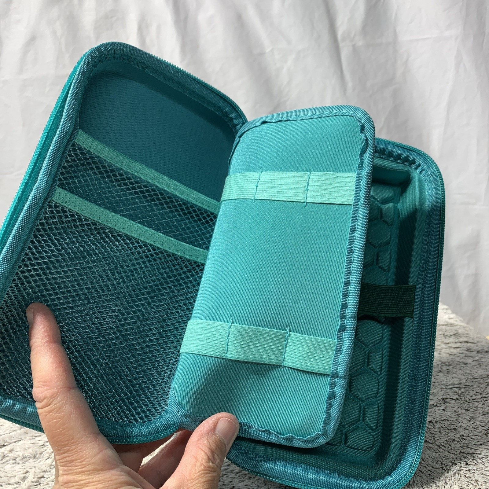 Nintendo switch Tiffany blue Zipper case with strap Hard Protective Case