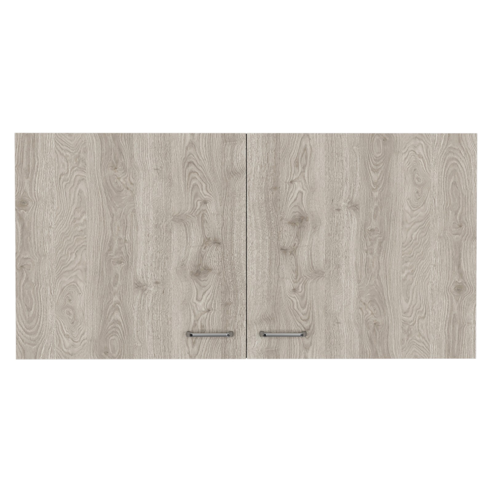 White and Light Grey 2-Door 2-Compartment Wall Cabinet