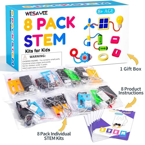 STEM Toy Science Kits, 8 Set Electric Circuit Boy Crafts for Kids Age 8-12 |
