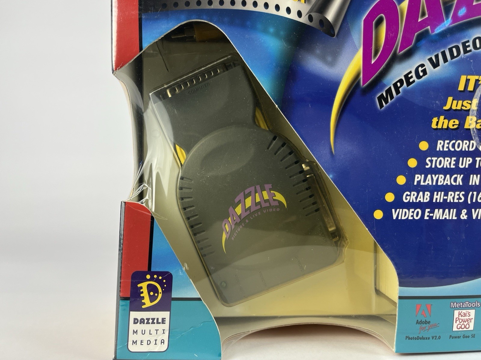 Vintage Dazzle Multimedia MPEG Video CD Audio Capture Device Parallel Port NIB