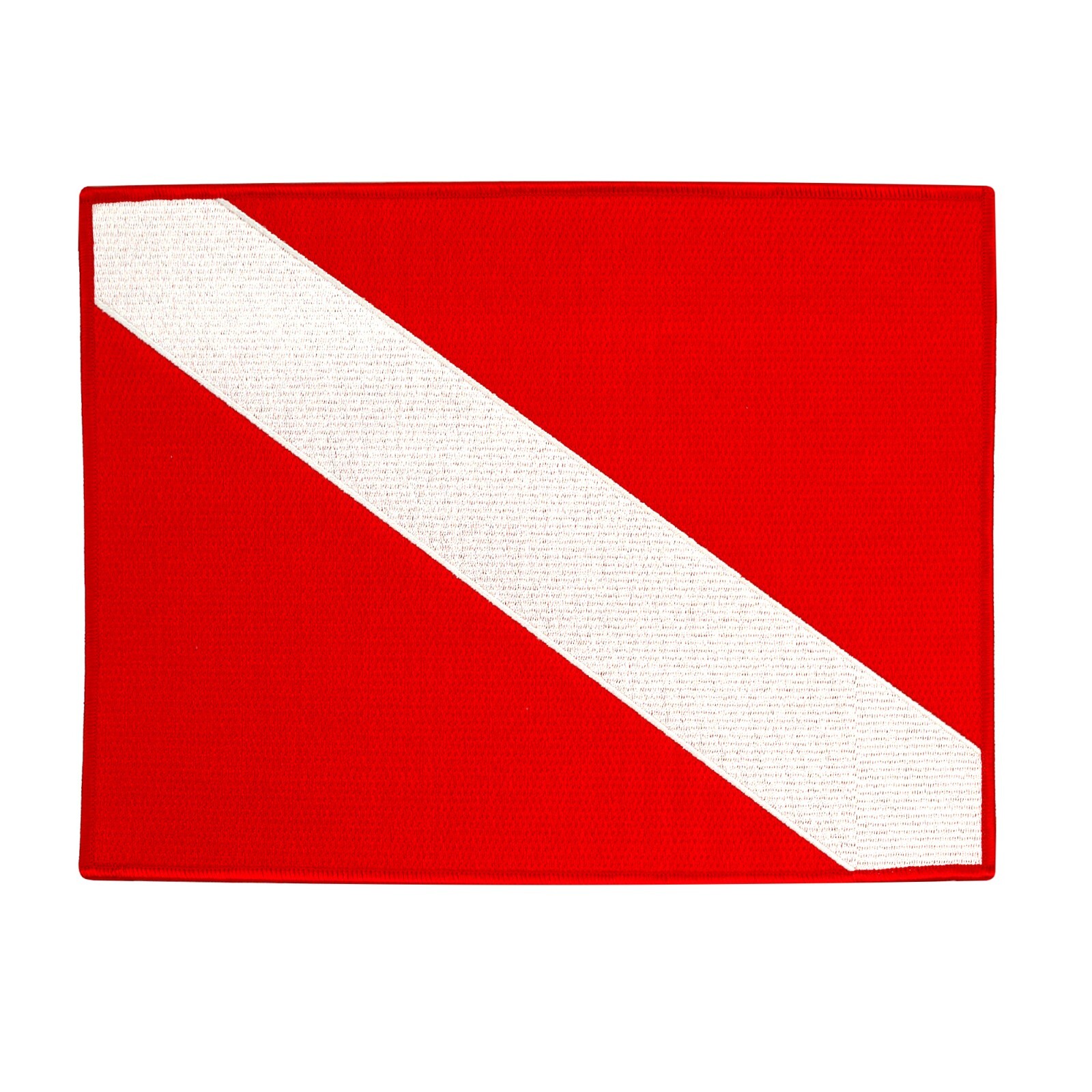 LARGE DIVER DOWN FLAG PATCH EMBROIDERED SCUBA PATCH - IRON-ON  8.5x11 inches