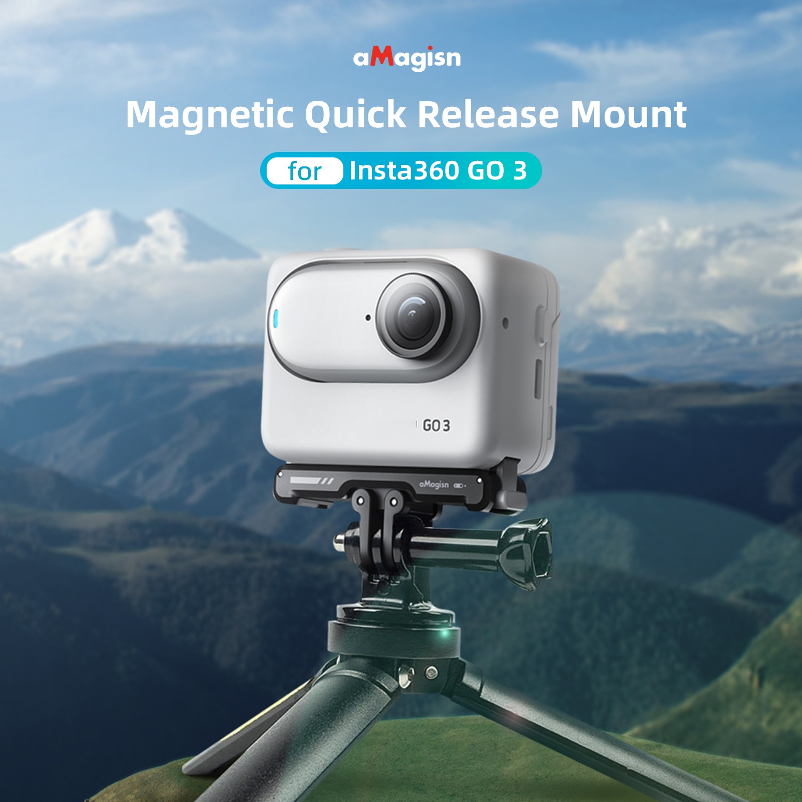 Quick Release Magnetic Camera Mount Base Bracket for Insta360 GO 3 Accessories