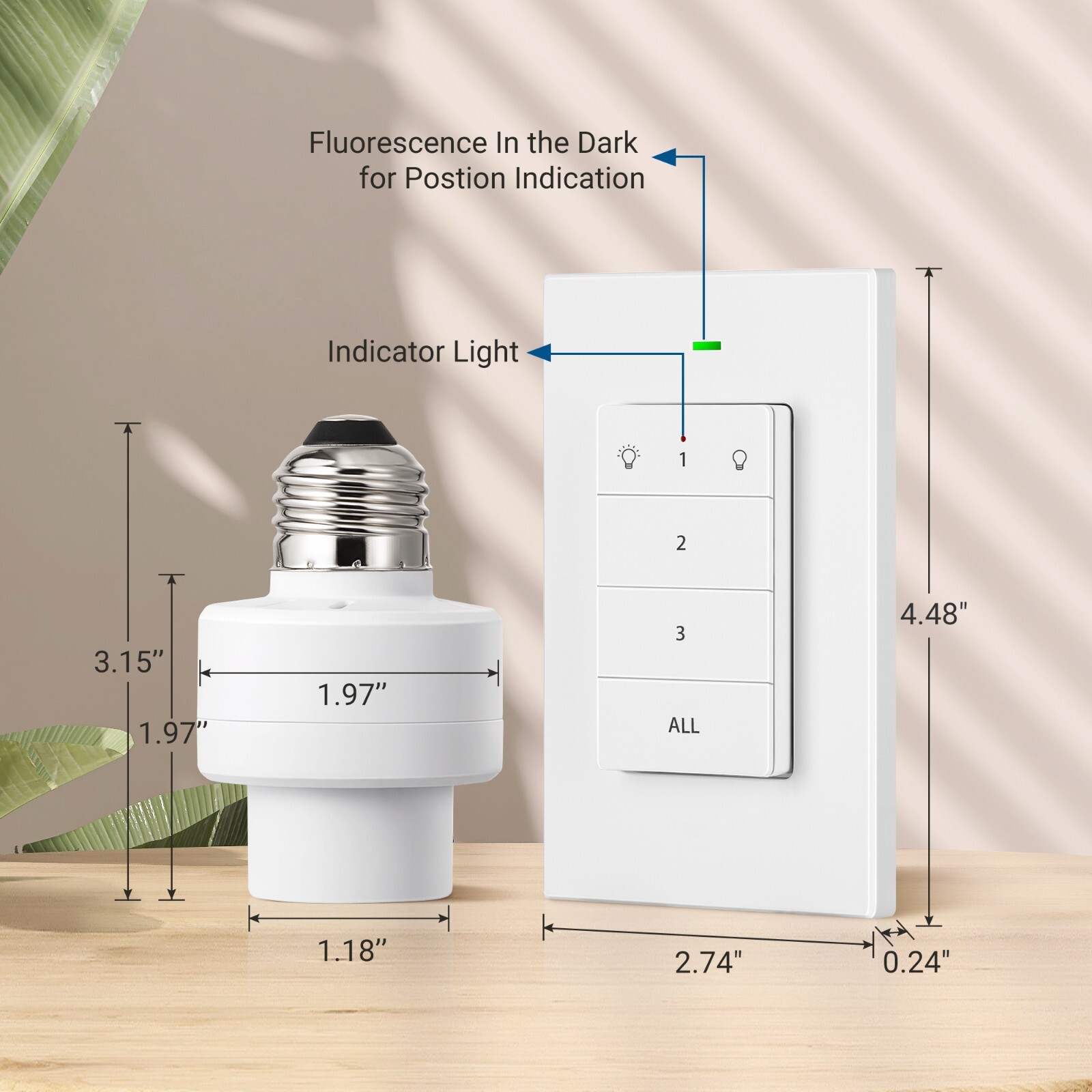 DEWENWILS Remote Control Light Socket, Wireless Light Switch 100FT Range